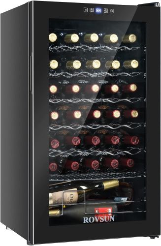 18 Bottle Wine Fridge, Freestanding Compressor Wine Cooler Refrigerator, Beverage Wine Chiller with Digital Temperature Control