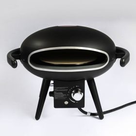 Gas Pizza Oven, Propane Outdoor Pizza Oven, Portable Pizza Oven For 12 Inch Pizzas, With Gas Hose & Regulator (Color: as picture)
